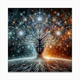 Psychedelic, Tree of Life, Psychology, Celestial Synapse Canvas Print