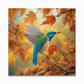 Birds Taking Off To Different Country In Autumn Miki Asai Macro Photography Close Up Hyper Detail (3) Canvas Print