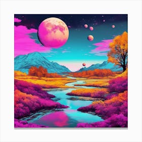 Psychedelic Landscape Canvas Print