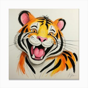 Tiger Drawing Canvas Print