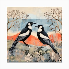 Bird In Nature Magpie 7 Canvas Print