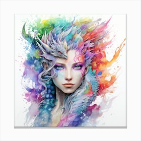 Girl With A Dragon Canvas Print