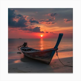 Sunset On The Beach 1 Canvas Print