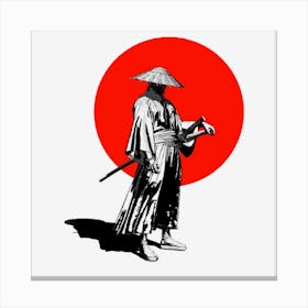 Ronin Samurai Drawing Warrior Canvas Print