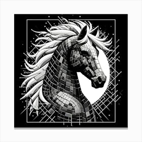 Mosaic Horse Canvas Print