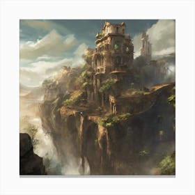 City On A Cliff Canvas Print