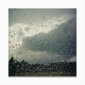 Raindrops On A Window Canvas Print