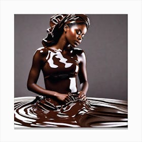 Chocolate Woman Canvas Print