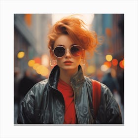Portrait Of A Woman With Red Hair Canvas Print
