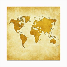 World Map Art 11 Canvas Print