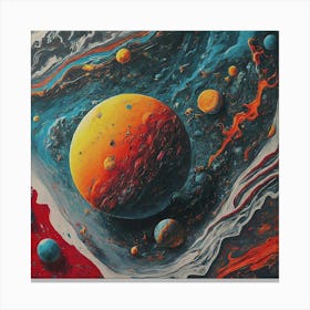 Planets In Space 2 Canvas Print