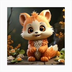 Cute Fox 6 Canvas Print