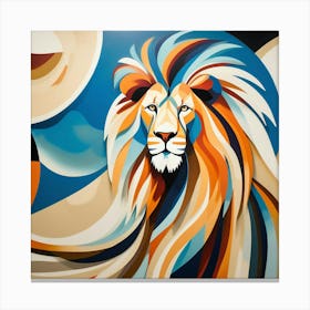 Abstract modernist Lion 1 Canvas Print