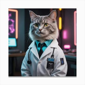 Doctor Cat Canvas Print