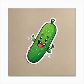 Pickle Sticker Canvas Print