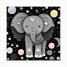 Cute Elephant 1 Canvas Print