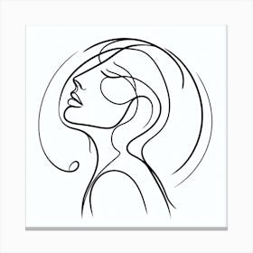 Line drawing of a Woman 1 Canvas Print