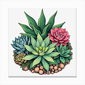 Succulents Canvas Print