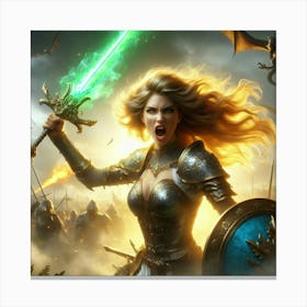 Warrior With A Sword 1 Canvas Print