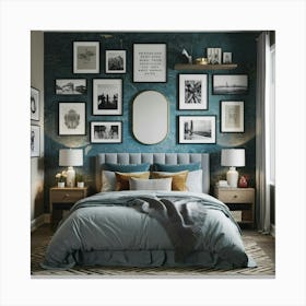 Blue Bedroom Canvas Print