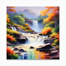 Waterfall Painting Canvas Print