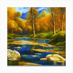 Creek Of Gold 5 Canvas Print