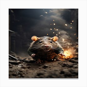 Rat In The Dark Canvas Print