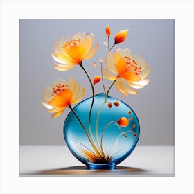 Glass Flowers 1 Canvas Print