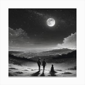 Two People In The Night Canvas Print