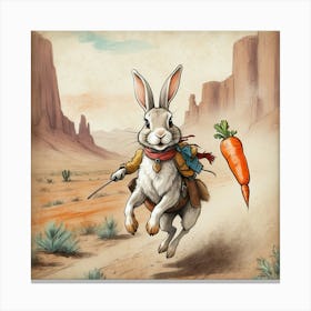 Rabbit In The Desert 5 Canvas Print