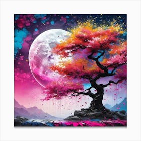 Moonlight Tree Canvas Print