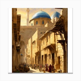Egyptian Street Scene Canvas Print