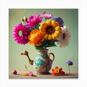 Flowers In A Vase 1 Canvas Print