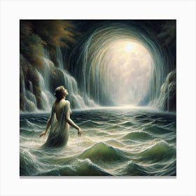 Woman In The Water 3 Canvas Print