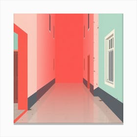 Hallway - Hallway Stock Videos & Royalty-Free Footage Canvas Print