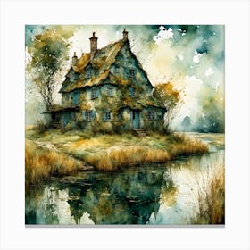 the old house on the mere Canvas Print