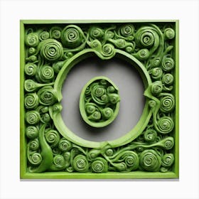 Green Swirls Canvas Print