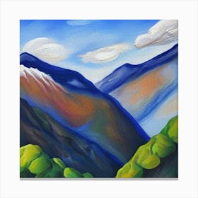 Mountains And Clouds Canvas Print