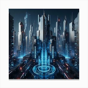 Futuristic City 1 Canvas Print