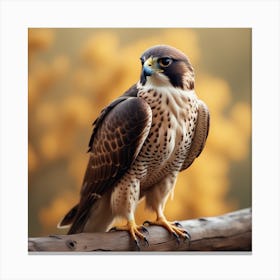 Photo Stunning Bird Portrait In Wild Nature Majestic Falcon Staring With Sharp Talons In Focus 1 Canvas Print