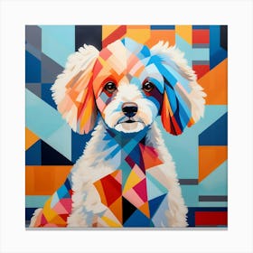 Abstract modernist Toy poodle dog Canvas Print