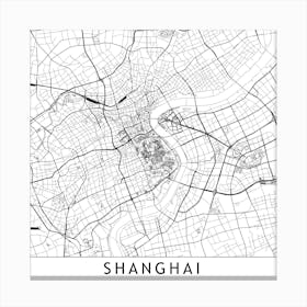 Shanghai Map Canvas Print