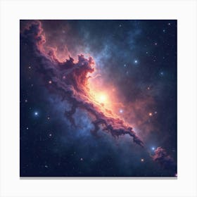 Celestial Nebula With Vibrant Watercolor Hues 1 Canvas Print