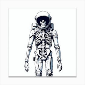 Skeleton Astronaut Canvas Print