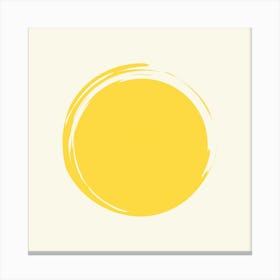 Yellow Circle Canvas Print
