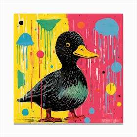 Duckling Paint Splash 2 Canvas Print