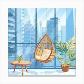 Modern Living Room 4 Canvas Print