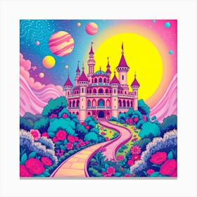 Psychedelic Castle Canvas Print