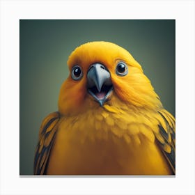 Portrait Of A Parrot Canvas Print