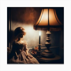 Doll And A Lamp Canvas Print